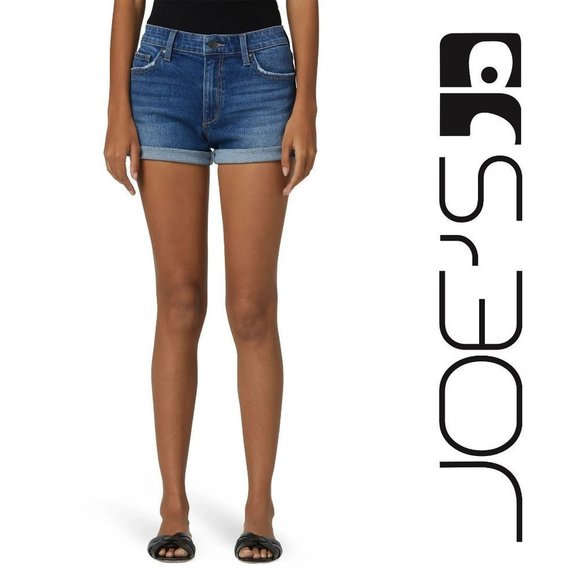 JOES JEANS Muse Shorts Womens 26 Corey Medium Wash $158 Cut Off Denim Designer - Picture 1 of 8